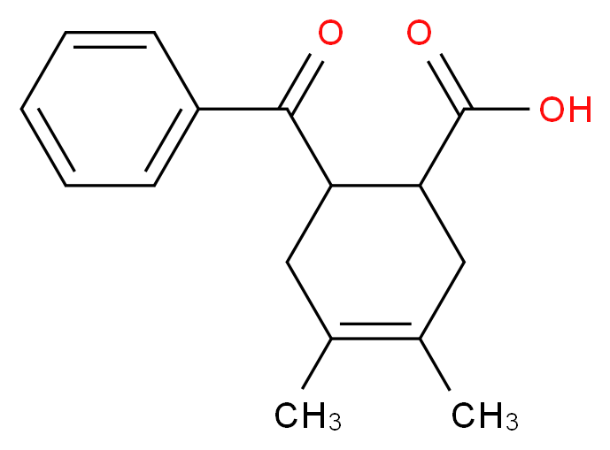 6-Benzoyl-3,4-dimethyl-3-cyclohexene-1-carboxylic acid_分子结构_CAS_93015-58-8)