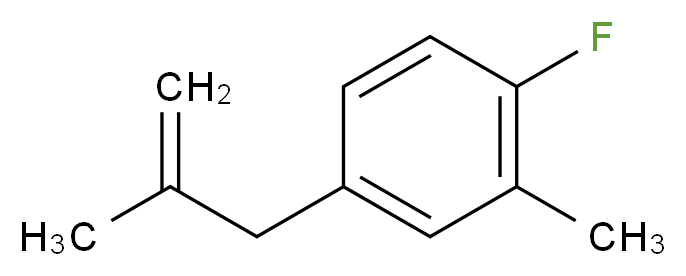 2-Fluoro-5-(2-methylallyl)toluene_分子结构_CAS_)