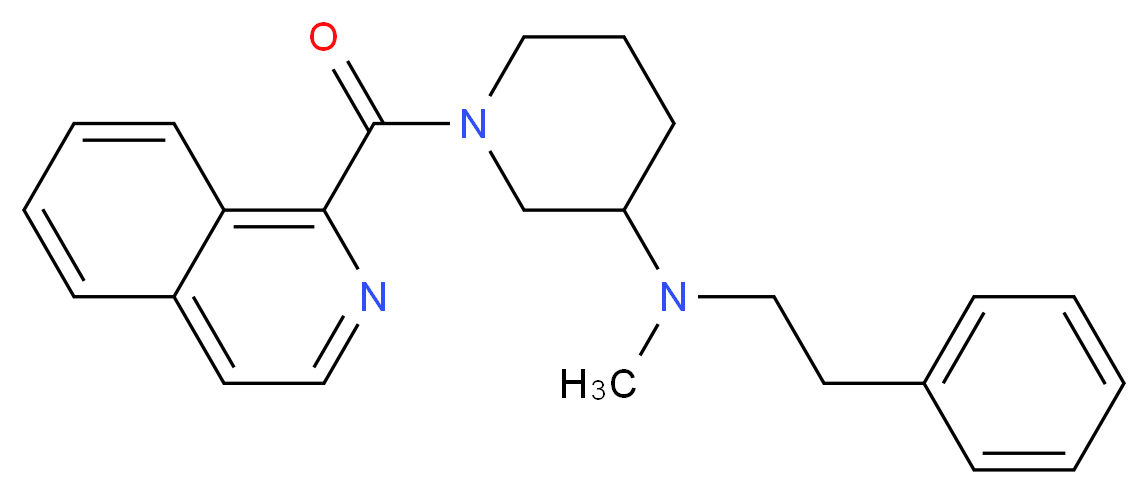 1-(1-isoquinolinylcarbonyl)-N-methyl-N-(2-phenylethyl)-3-piperidinamine_分子结构_CAS_)