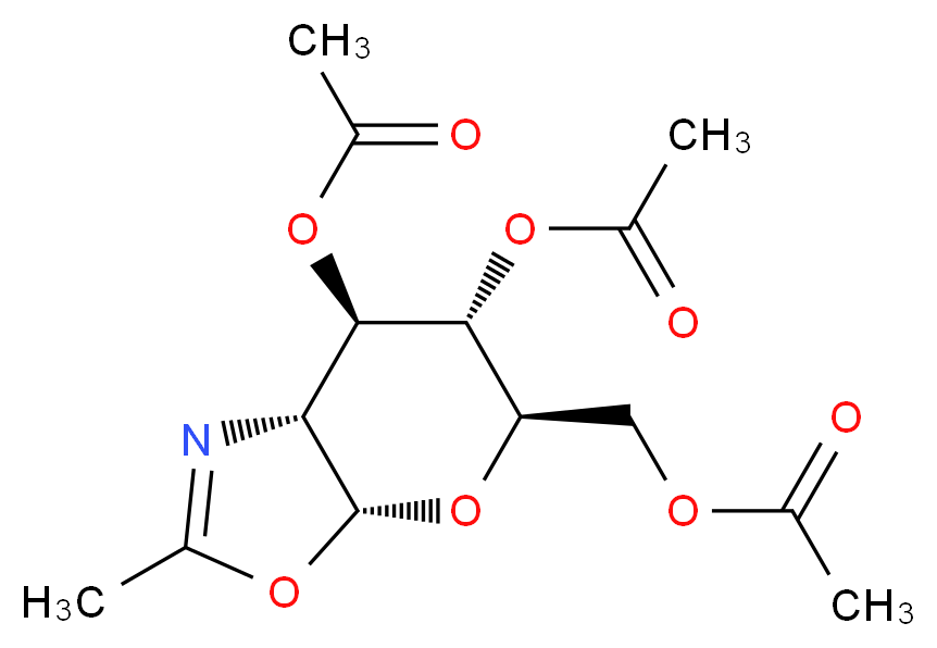 2-Methyl-4,5-(3,4,6-tri-O-acetyl-2-deoxy-α-D-glucopyrano)-Δ2-oxazoline_分子结构_CAS_35954-65-5)