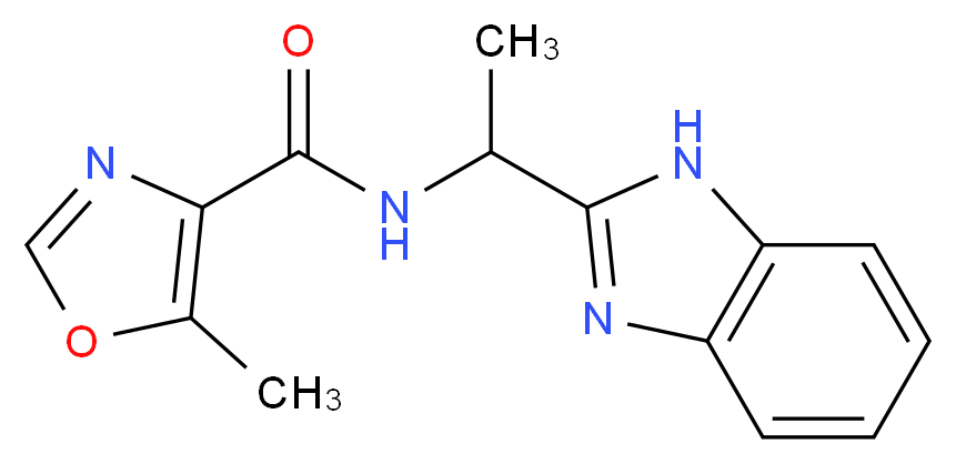 N-[1-(1H-benzimidazol-2-yl)ethyl]-5-methyl-1,3-oxazole-4-carboxamide_分子结构_CAS_)