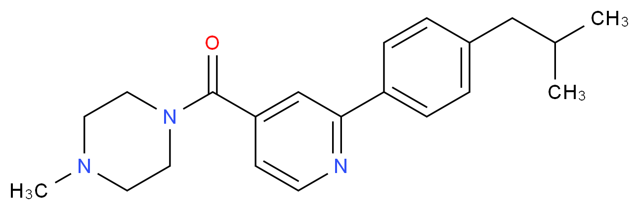 1-[2-(4-isobutylphenyl)isonicotinoyl]-4-methylpiperazine_分子结构_CAS_)