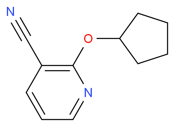 2-(cyclopentyloxy)pyridine-3-carbonitrile_分子结构_CAS_1016805-97-2