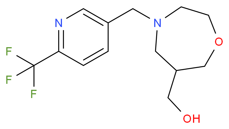 (4-{[6-(trifluoromethyl)pyridin-3-yl]methyl}-1,4-oxazepan-6-yl)methanol_分子结构_CAS_)