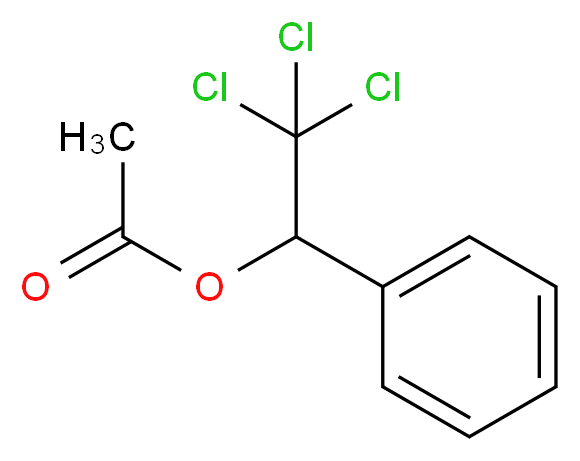 乙酸-α-(三氯甲基)苄酯_分子结构_CAS_90-17-5)