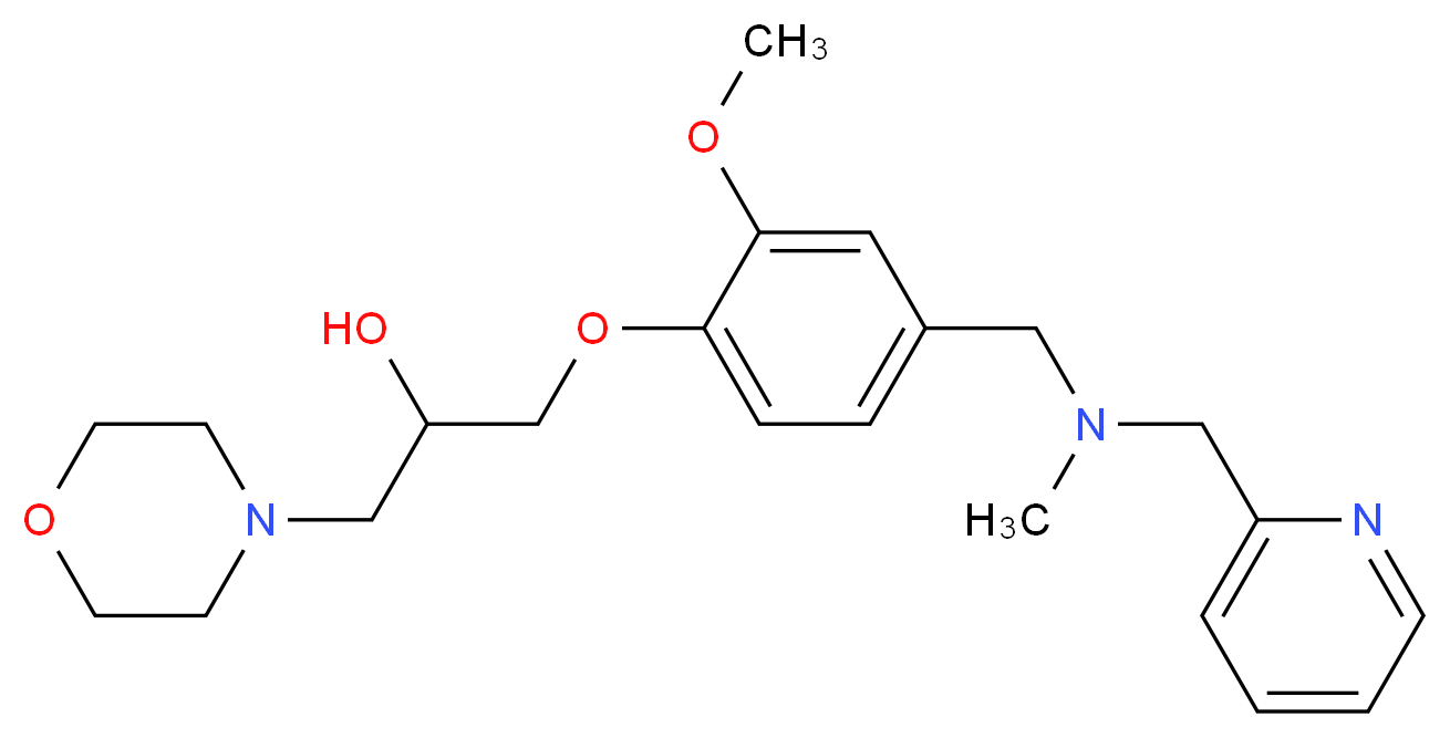 1-(2-methoxy-4-{[methyl(pyridin-2-ylmethyl)amino]methyl}phenoxy)-3-morpholin-4-ylpropan-2-ol_分子结构_CAS_)