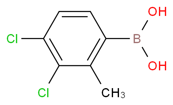 (3,4-Dichloro-2-methylphenyl)boronic acid_分子结构_CAS_957035-17-5)