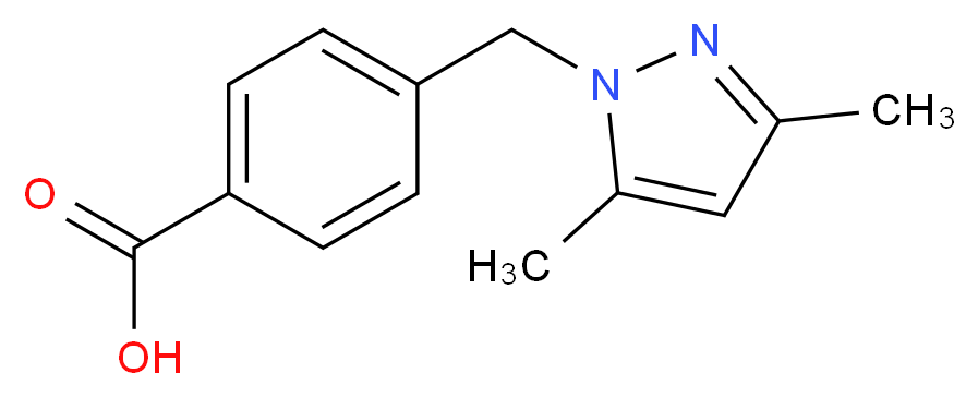 4-[(3,5-dimethyl-1H-pyrazol-1-yl)methyl]benzoic acid_分子结构_CAS_312531-87-6