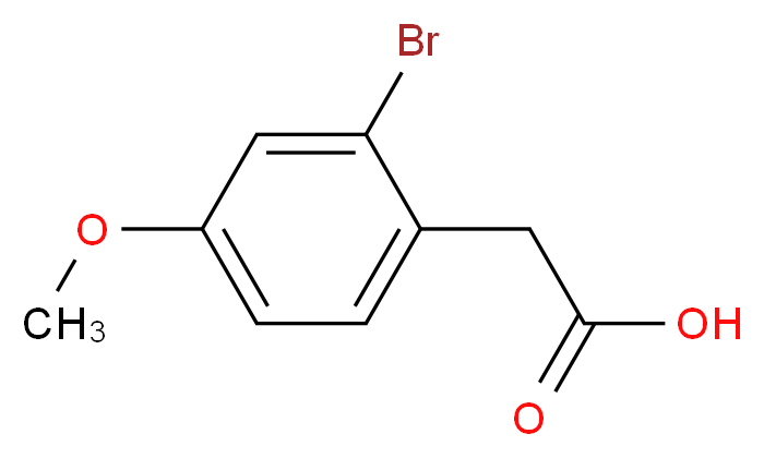2-(2-BroMo-4-Methoxyphenyl)acetic acid_分子结构_CAS_66916-99-2)