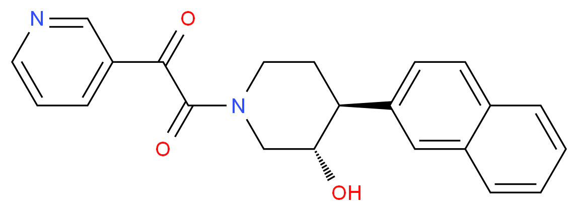 2-[(3S*,4S*)-3-hydroxy-4-(2-naphthyl)piperidin-1-yl]-2-oxo-1-pyridin-3-ylethanone_分子结构_CAS_)