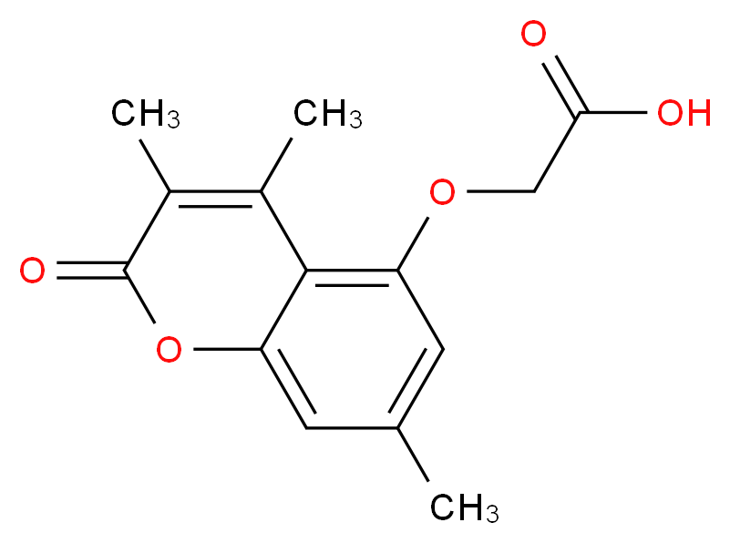2-[(3,4,7-trimethyl-2-oxo-2H-chromen-5-yl)oxy]acetic acid_分子结构_CAS_853892-41-8