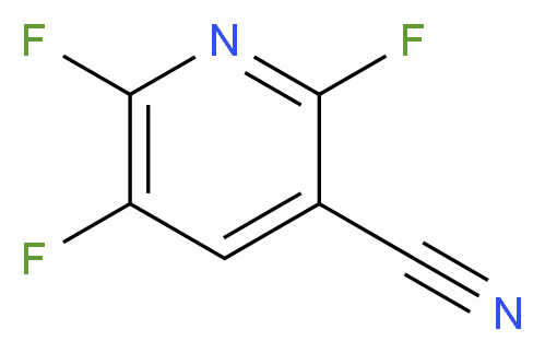 2,5,6-trifluoropyridine-3-carbonitrile_分子结构_CAS_870065-73-9