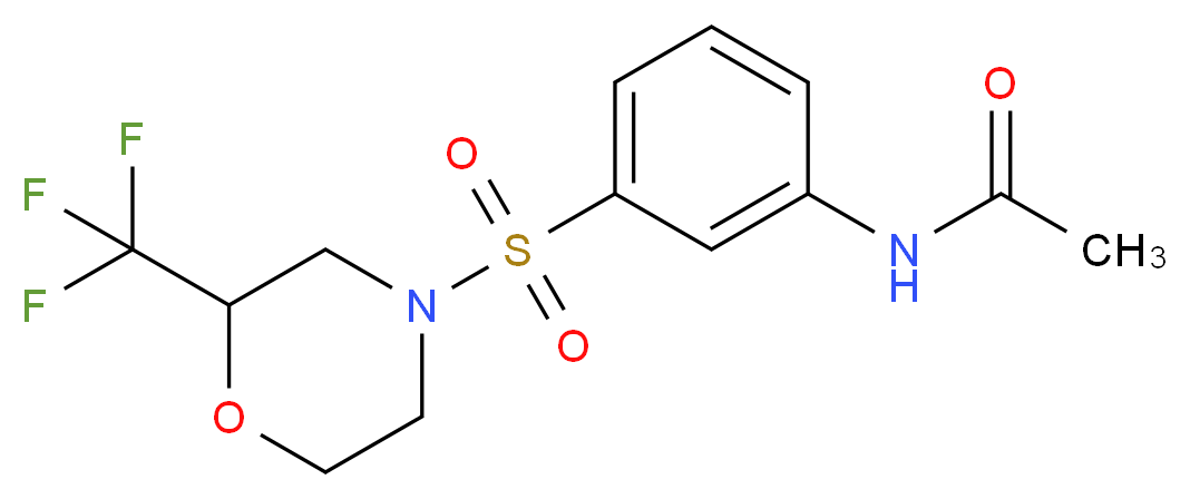 N-(3-{[2-(trifluoromethyl)morpholin-4-yl]sulfonyl}phenyl)acetamide_分子结构_CAS_)