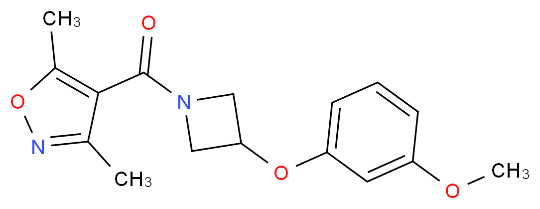 4-{[3-(3-methoxyphenoxy)-1-azetidinyl]carbonyl}-3,5-dimethylisoxazole_分子结构_CAS_)