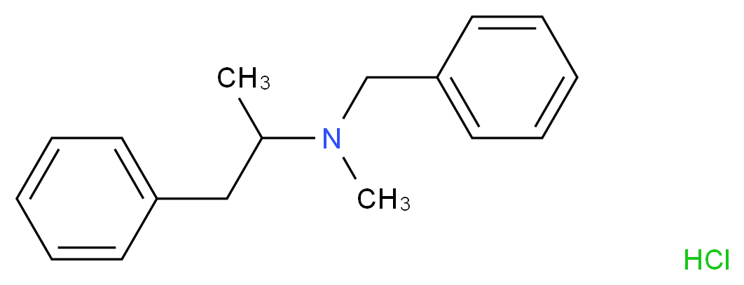 benzyl(methyl)(1-phenylpropan-2-yl)amine hydrochloride_分子结构_CAS_1027-30-1