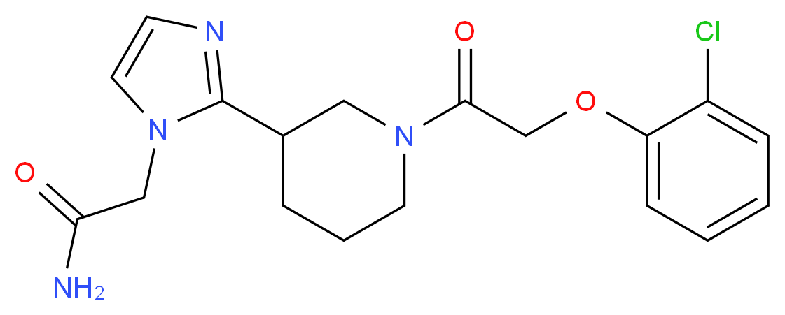 2-(2-{1-[(2-chlorophenoxy)acetyl]piperidin-3-yl}-1H-imidazol-1-yl)acetamide_分子结构_CAS_)