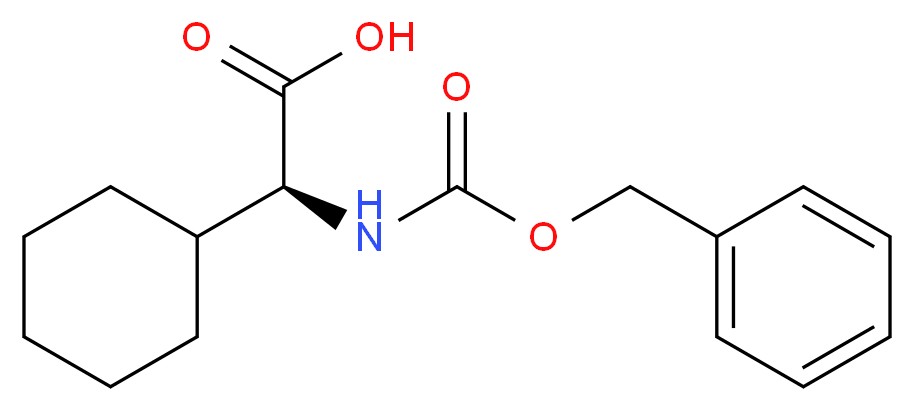 (2S)-2-{[(benzyloxy)carbonyl]amino}-2-cyclohexylacetic acid_分子结构_CAS_69901-75-3