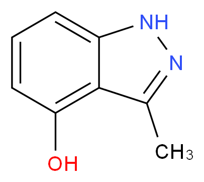 3-Methyl-1H-indazol-4-ol_分子结构_CAS_149071-05-6)