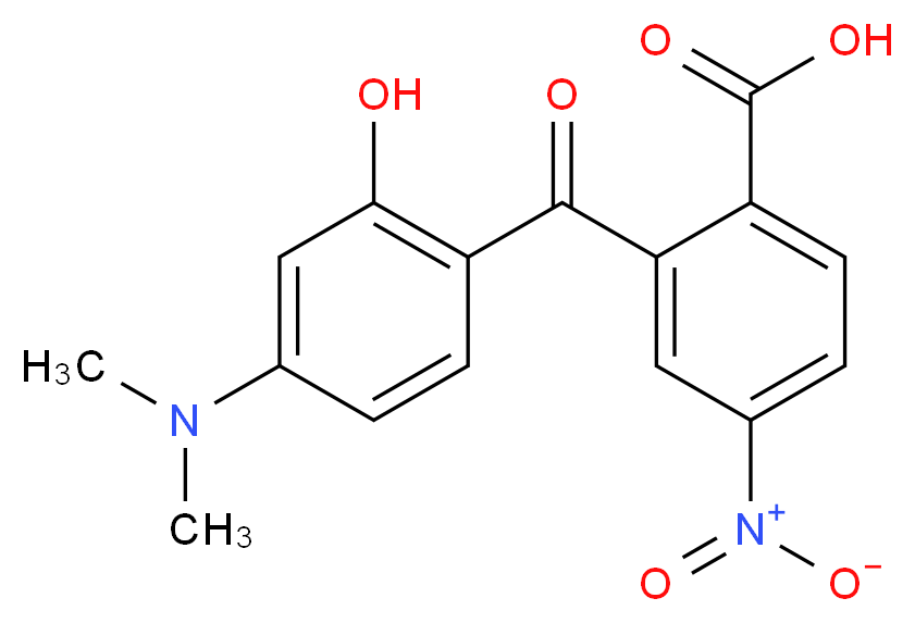 2-[4-(dimethylamino)-2-hydroxybenzoyl]-4-nitrobenzoic acid_分子结构_CAS_166442-40-6