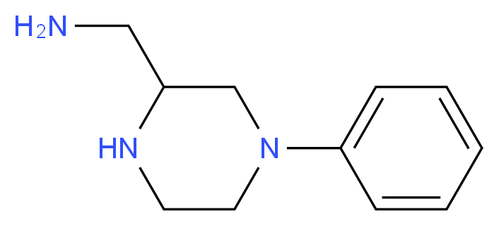(4-phenylpiperazin-2-yl)methanamine_分子结构_CAS_91532-95-5