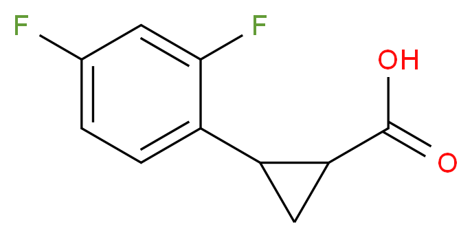 2-(2,4-Difluorophenyl)cyclopropane-1-carboxylic acid_分子结构_CAS_)