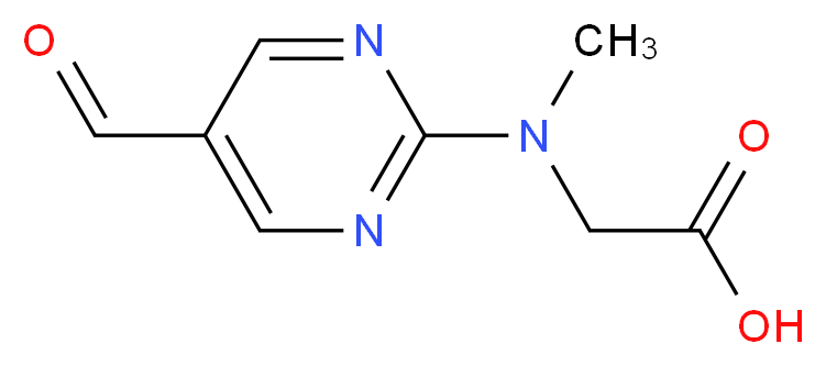 2-[(5-formylpyrimidin-2-yl)(methyl)amino]acetic acid_分子结构_CAS_915921-77-6