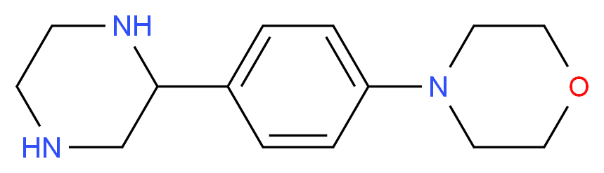 4-[4-(piperazin-2-yl)phenyl]morpholine_分子结构_CAS_864685-27-8