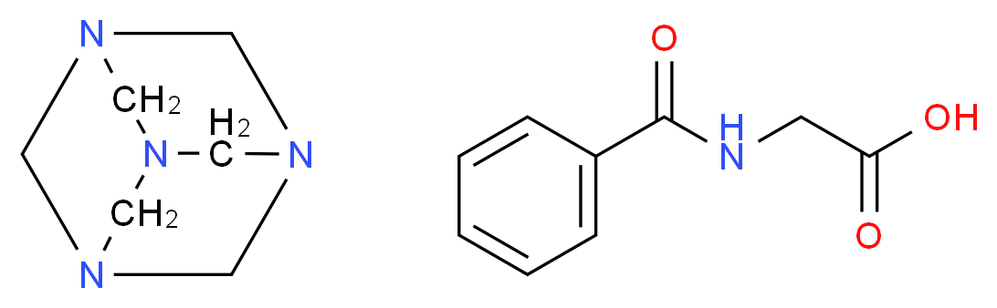 1,3,5,7-tetraazatricyclo[3.3.1.1<sup>3</sup>,<sup>7</sup>]decane; 2-(phenylformamido)acetic acid_分子结构_CAS_5714-73-8