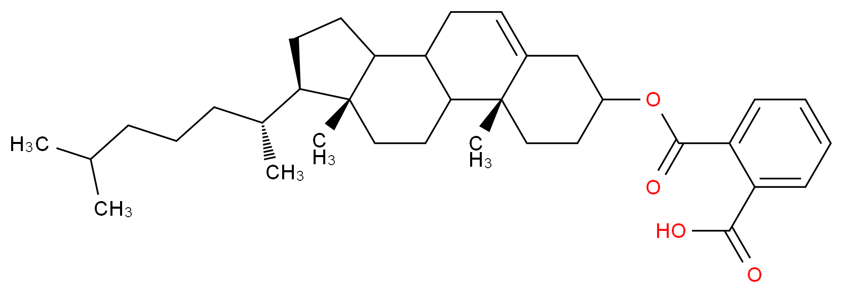 2-({[(2R,14R,15R)-2,15-dimethyl-14-[(2R)-6-methylheptan-2-yl]tetracyclo[8.7.0.0^{2,7}.0^{11,15}]heptadec-7-en-5-yl]oxy}carbonyl)benzoic acid_分子结构_CAS_6732-01-0
