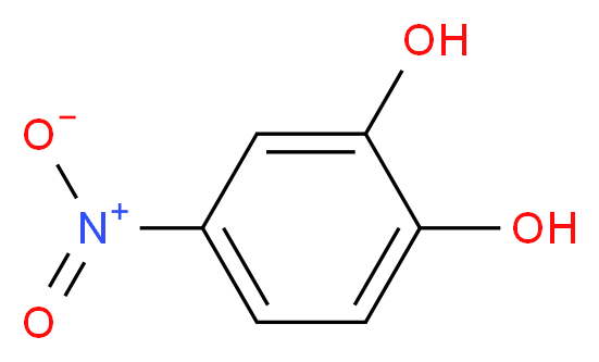 4-nitrobenzene-1,2-diol_分子结构_CAS_3316-09-4