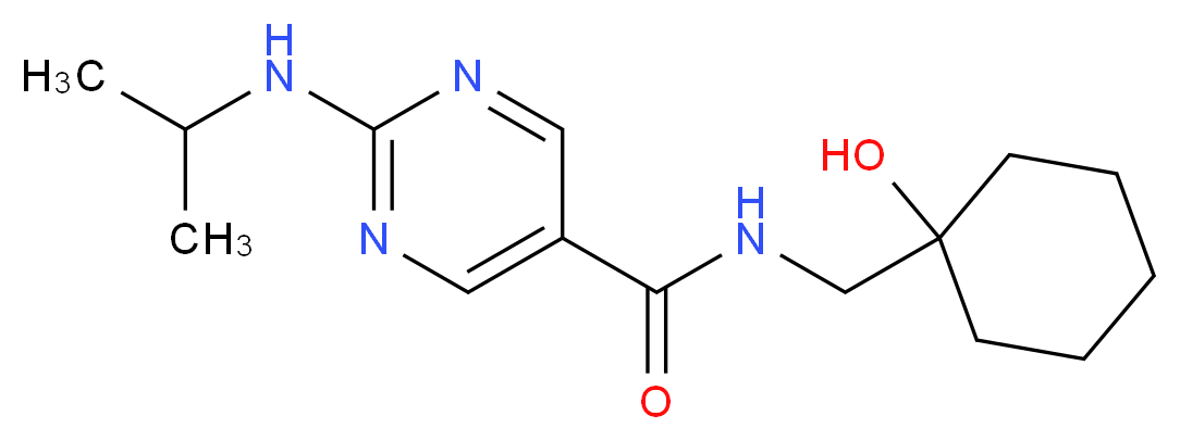 N-[(1-hydroxycyclohexyl)methyl]-2-(isopropylamino)pyrimidine-5-carboxamide_分子结构_CAS_)