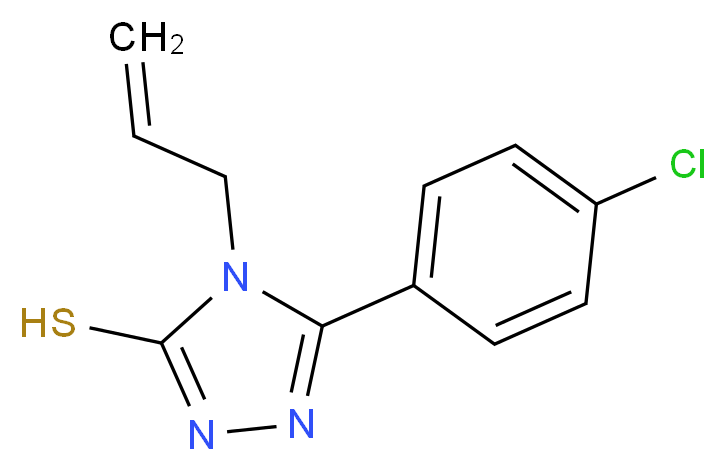 4-Allyl-5-(4-chlorophenyl)-4H-1,2,4-triazole-3-thiol_分子结构_CAS_91092-12-5)