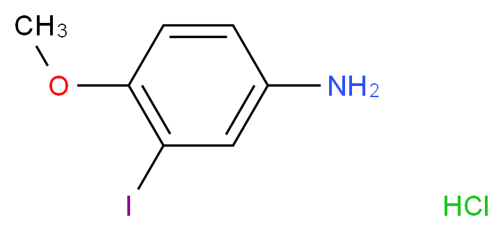 3-Iodo-4-methoxyaniline HCl_分子结构_CAS_261173-06-2)