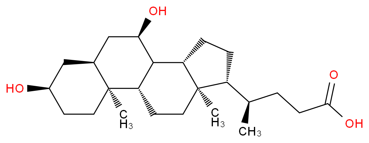 Chenodeoxycholic acid_分子结构_CAS_474-25-9)