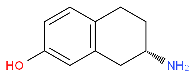 (7S)-7-amino-5,6,7,8-tetrahydronaphthalen-2-ol_分子结构_CAS_85951-60-6