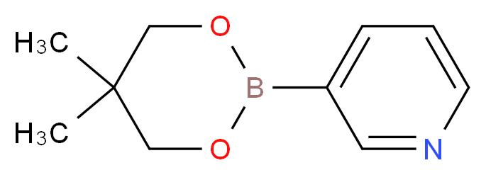 Pyridine-3-boronic acid, neopentylglycol ester_分子结构_CAS_845885-86-1)