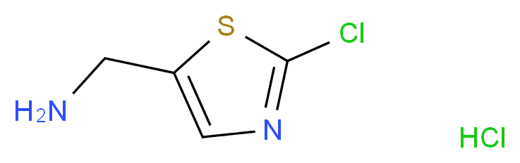 (2-Chlorothiazol-5-yl)methylamine hydrochloride_分子结构_CAS_153471-67-1)