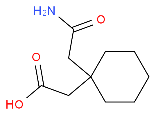 2-[1-(carbamoylmethyl)cyclohexyl]acetic acid_分子结构_CAS_99189-60-3