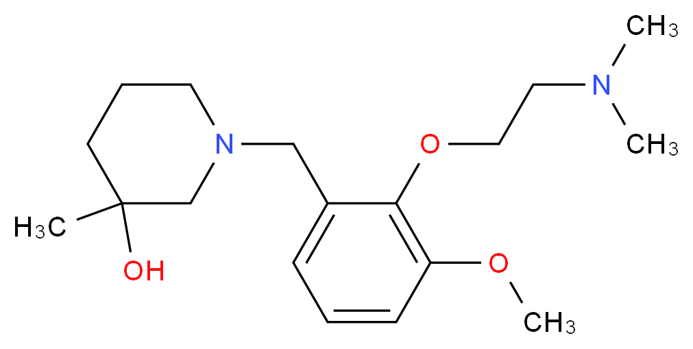 1-{2-[2-(dimethylamino)ethoxy]-3-methoxybenzyl}-3-methylpiperidin-3-ol_分子结构_CAS_)