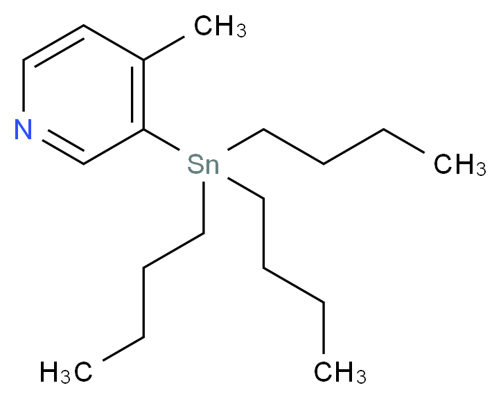 4-Methyl-3-(tributylstannyl)pyridine_分子结构_CAS_1204580-81-3)