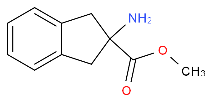 methyl 2-amino-2,3-dihydro-1H-indene-2-carboxylate_分子结构_CAS_134425-84-6