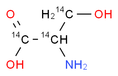 2-amino-3-hydroxy(1,2,3-<sup>1</sup><sup>4</sup>C<sub>3</sub>)propanoic acid_分子结构_CAS_5692-15-9