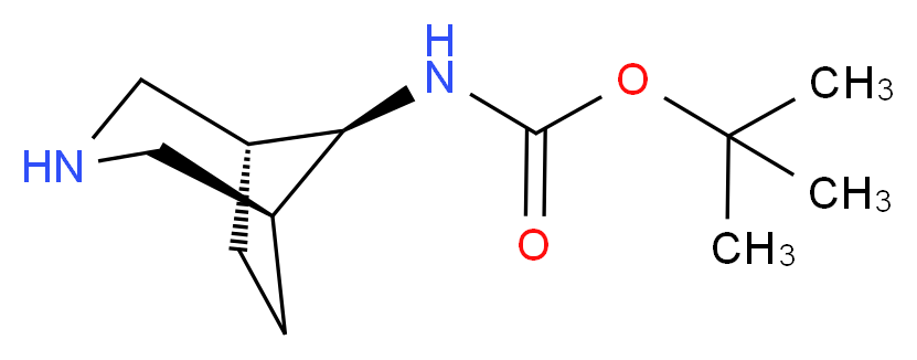 tert-butyl N-[(1R,5S,8S)-3-azabicyclo[3.2.1]octan-8-yl]carbamate_分子结构_CAS_847862-26-4