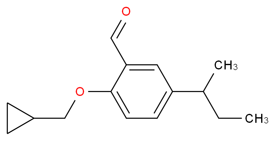 5-(sec-Butyl)-2-(cyclopropylmethoxy)benzaldehyde_分子结构_CAS_)