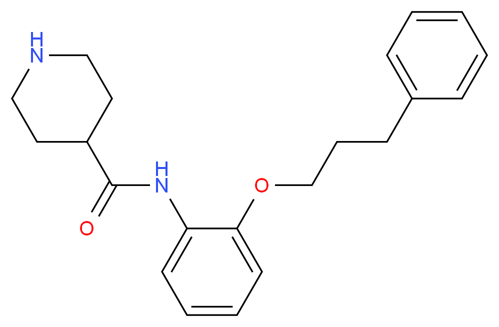 N-[2-(3-phenylpropoxy)phenyl]piperidine-4-carboxamide_分子结构_CAS_)