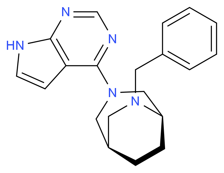 4-[(1R*,5R*)-6-benzyl-3,6-diazabicyclo[3.2.2]non-3-yl]-7H-pyrrolo[2,3-d]pyrimidine_分子结构_CAS_)