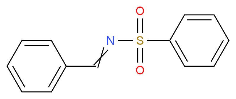 N-(phenylmethylidene)benzenesulfonamide_分子结构_CAS_13909-34-7