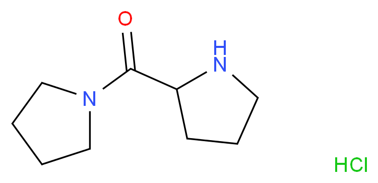 1-Pyrrolidinyl(2-pyrrolidinyl)methanone hydrochloride_分子结构_CAS_)