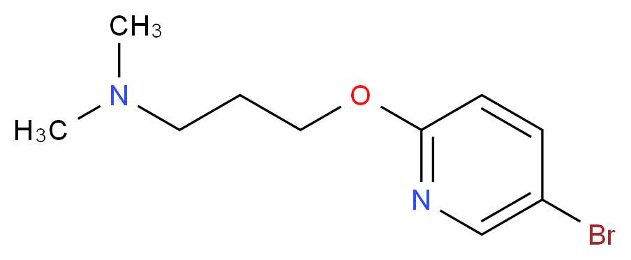 3-((5-Bromopyridin-2-yl)oxy)-N,N-dimethylpropan-1-amine_分子结构_CAS_1248399-37-2)