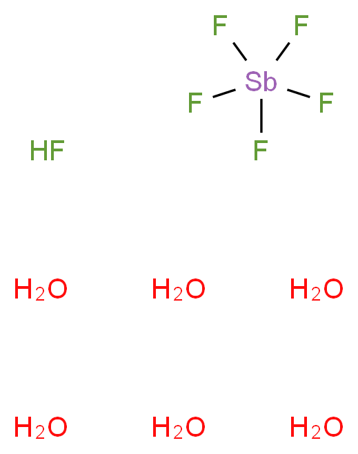pentafluorostibane hexahydrate hydrofluoride_分子结构_CAS_72121-43-8